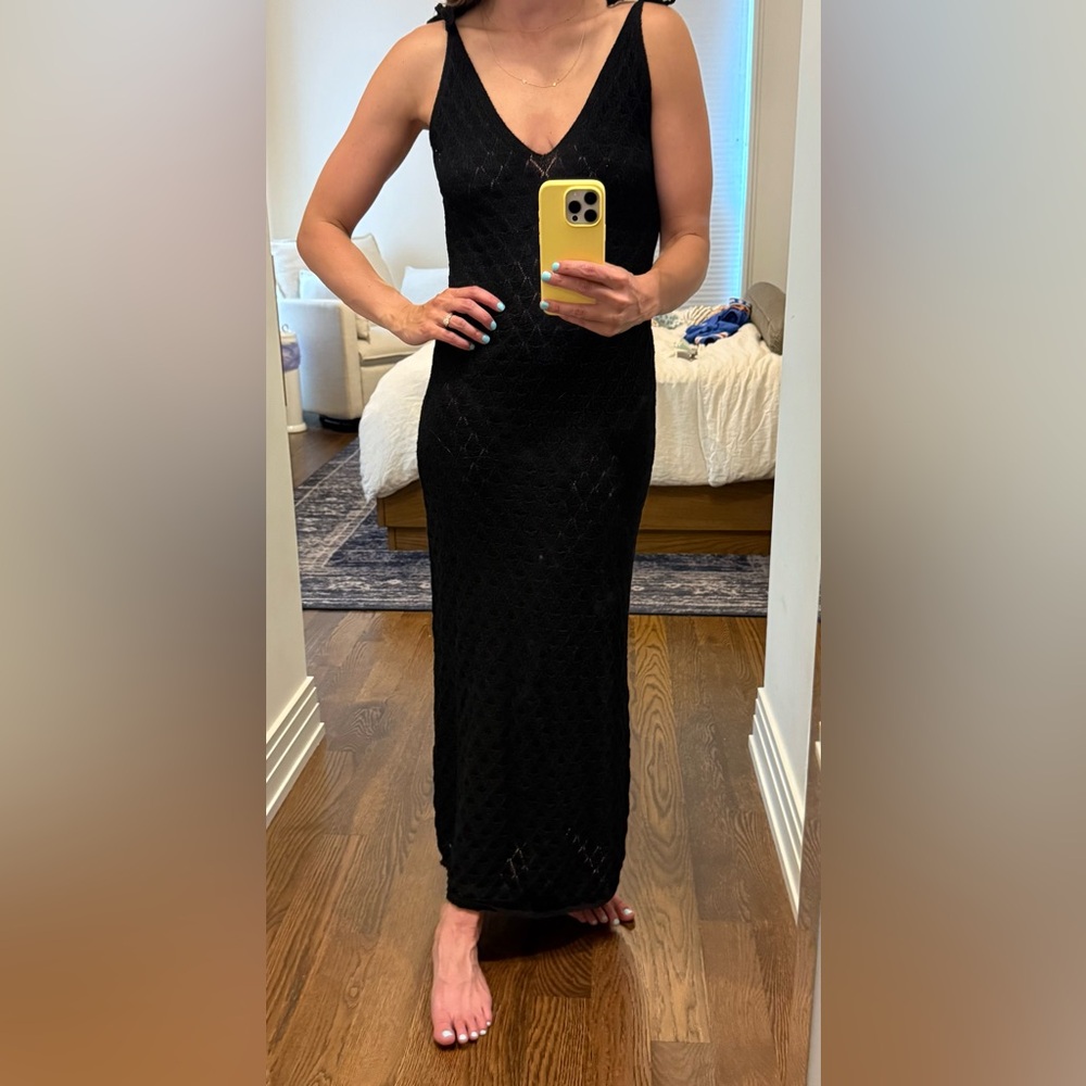 Zara open Knit tie strap dress, size small